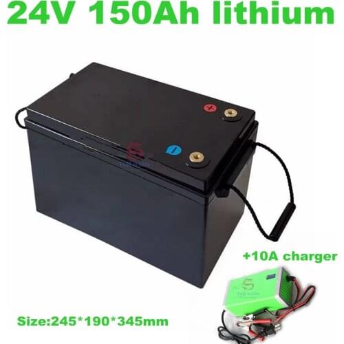 Waterproof 24V 150AH Lithium ion Battery Lithium polymer for 24V Solar Golf Car Forklift fork Solar + 29.4v 10A Charger