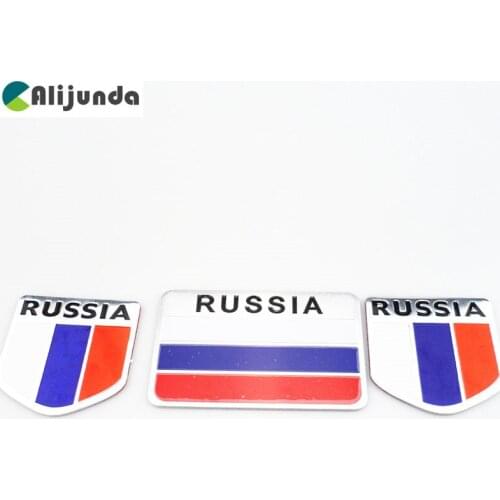 High quality Russia car sticker 3d flag logo, Label sticker accessories for Infiniti FX-series Q-series QX-series Coupe EX37 EX2