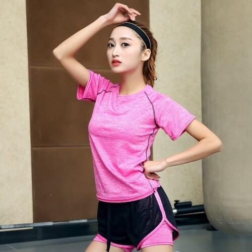 Tianlanzhong Women Yogi Top Seamless Sporte T Shirts Fitness Clothes Short Sleeve Yogi Shirt Gymnastic Top Running Active Wear