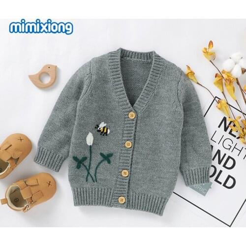 Winter Warm Toddler Girl Sweaters Cardigans Long Sleeve Infant Kids Knitted Jackets & Coats Autumn Button Up Childrens Knitwear