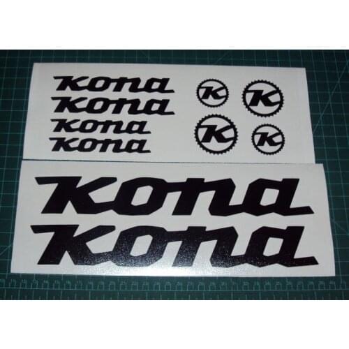 For 1Set Kona Bike Sticker Decals Set of 10 MTB DH Stab Deluxe Supreme Stinky Operator Car Styling