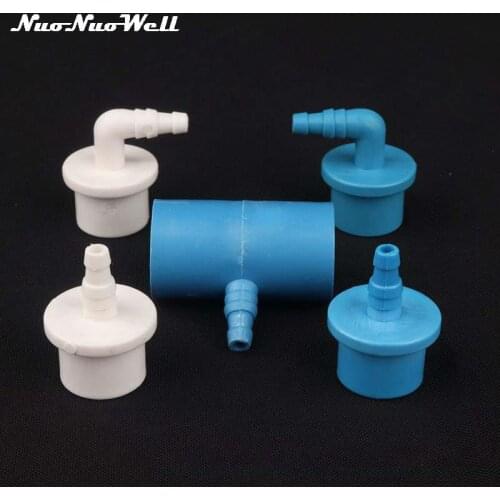 2pcs PVC 20mm to 5mm 8mm PVC Pipe Connector Seafood Aquarium Air Adapter Straight Elbow Tee Connector Hard tube to Soft Tube