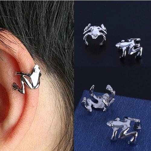 2020 Fashion Frog Ear Cuffs Siliver Ear Cuff Clip Earrings For Women Earcuff No Piercing Fake Cartilage Earrings
