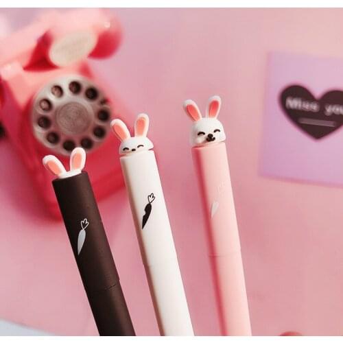 3 Pcs/set Kawaii Cartoon Gel Pen 0.5mm Neutral Pen Diary Writing Pen School Office Supplies Stationery Gift