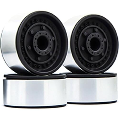 4Pcs Metal 1.9 Beadlock Wheels Rims for 1/10 RC Crawler Axial SCX10 SCX10 II 90046 AXI03007 Traxxas TRX4 D90