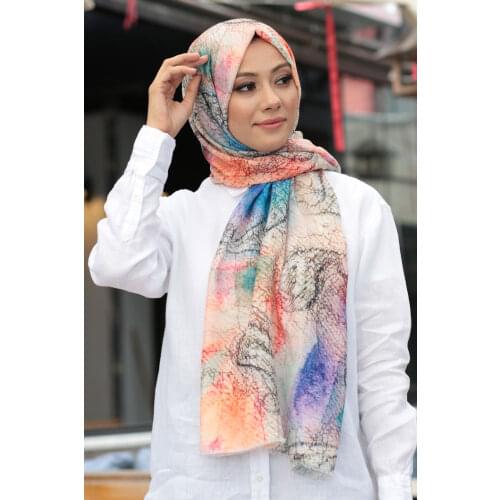 4003 Muslim Hijab Scarf Kerchief for women hijab 75X195 cm Headscarf For Women Islamic Shawl Soft Cotton Shawl MultiColor Turban