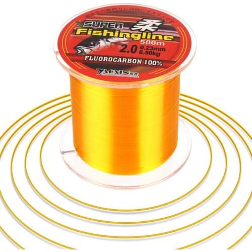 500M Golden Nylon Fishing Line Fluorocarbon Coated Monofilament Fishing Leader Line Carp Fishing Wire Fishing Accessories Newest