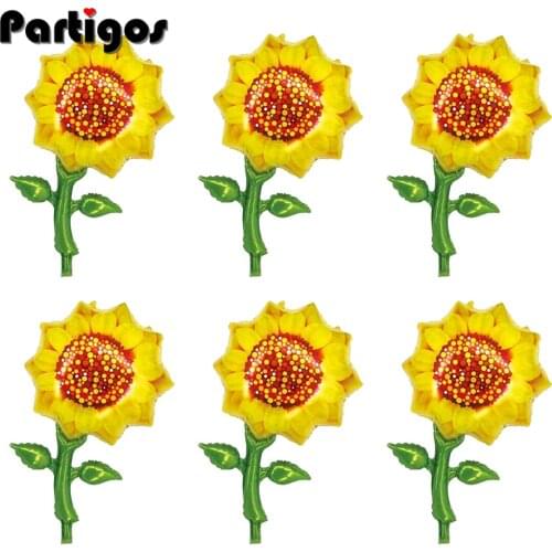 6pcs/set Sunflower Party Balloons Sunflower Birthday Decoration Kids Bee Birthday Party Baby Shower Decoration Globos Boys Toys