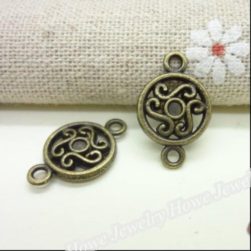 75 pcs Vintage Charms Connector Pendant Antique bronze Fit Bracelets Necklace DIY Metal Jewelry Making