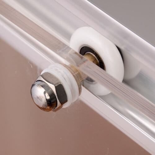 8PCS 19/23/25/27mm Diameter Shower Glass Sliding Door Hanging Wheel Roller Bathroom Sliding Cabinet Eccentric Pulleys