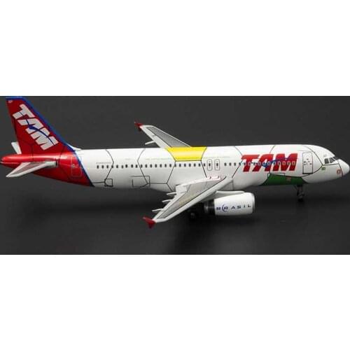 9.5cm in length 1/400 Scale Brazil TAM Airline Aircraft A320 Plane Model Airplanes TAM Collectible Gift Alloy Metal Diecast