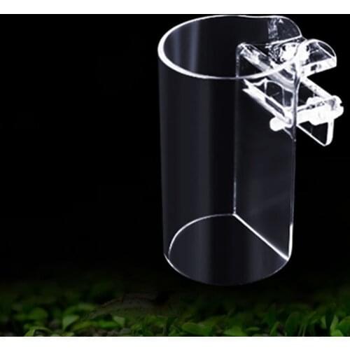 Aquarium Fish Feeder Transparent Arcylic Floating Food Feeding Ring Betta Fish Tank Shrimp Feeder Feeding Cup for Plant Tank