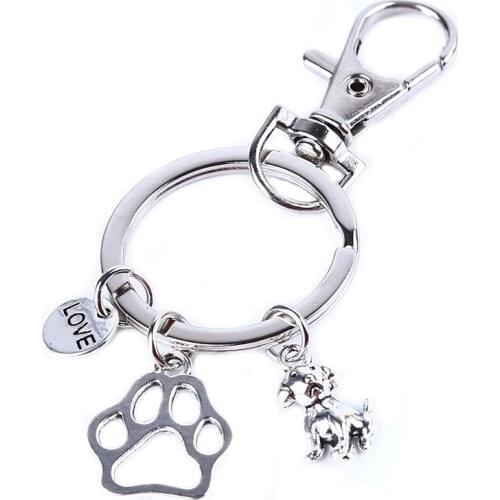 Handmade Crazy Dog/Cat Lady Charm Keychain Keyring I Love Cats Lucky Waving Cat Chinese Cat Charm Paw Pet For Him Her