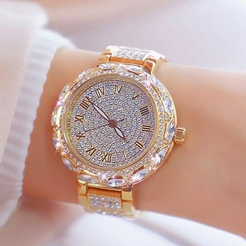 Fashion Top Brand Luxury Women Bracelet Watches Ladies Rose Gold Diamond Quartz Waterproof Womens Wrist Watch Clock Reloj Mujer