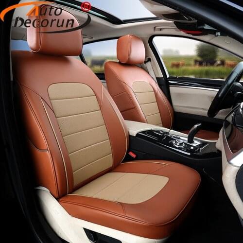 AutoDecorun Perforated Leather Covers Seat for Toyota LAND CRUISER Car Seat Cover Cowhide 3 Rows 8 Seats Protectors Accessories