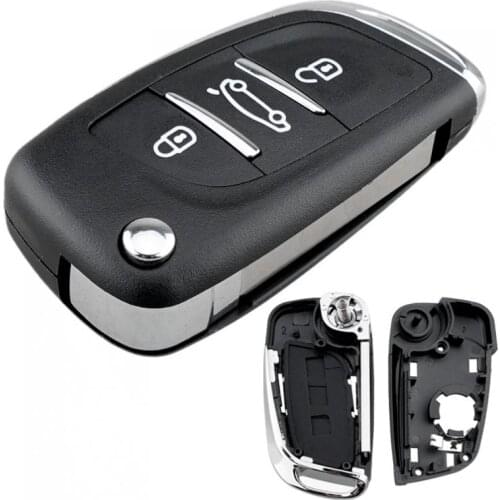3 Buttons Car Key Fob Case Shell Replacement Flip Folding Remote Cover with VA2 Blade for Citroen C2 C3 C4 C5 C6 C8 VA2