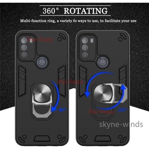 For Motorola Moto G50 G60 ring buckle phone case two in one Battle Armor Series back cover for Moto G 50 60 coque fundas casing