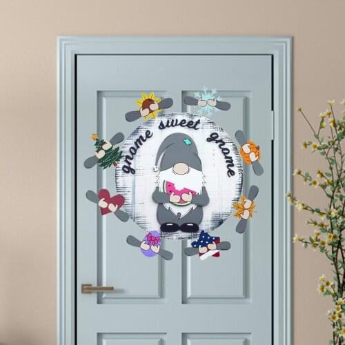 Wooden ing Sign Gnome Farmhouse Front Door Window Garden ing Sign Decoration