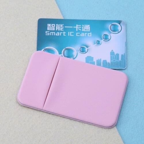 Mobile Phone Credit Card Wallet Holder Pocket Stick-On Adhesive Elastic Tool 23GE