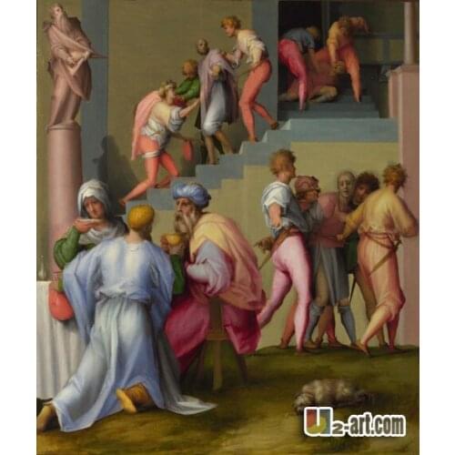Canvas Prints (Jacopo Pontormo) wholesale home supplies giclee print modern art painting for sale Religion-301