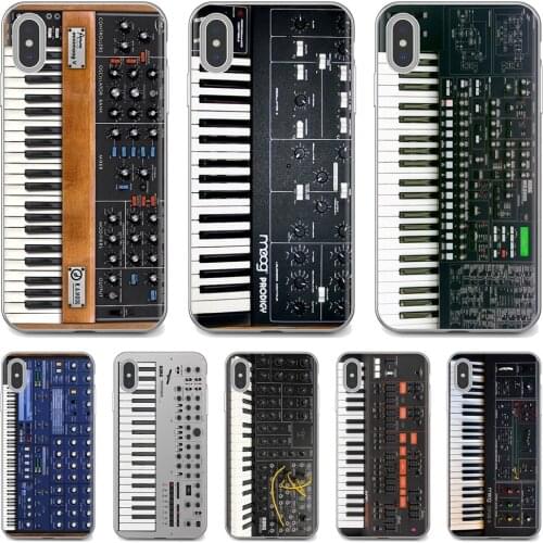 Soft TPU Cover For LG G2 G3 G4 Mini G5 G6 G7 Q6 Q7 Q8 Q9 V10 V20 V30 X Power 2 3 Spirit Vintage Synth Synthesizer Moog Print