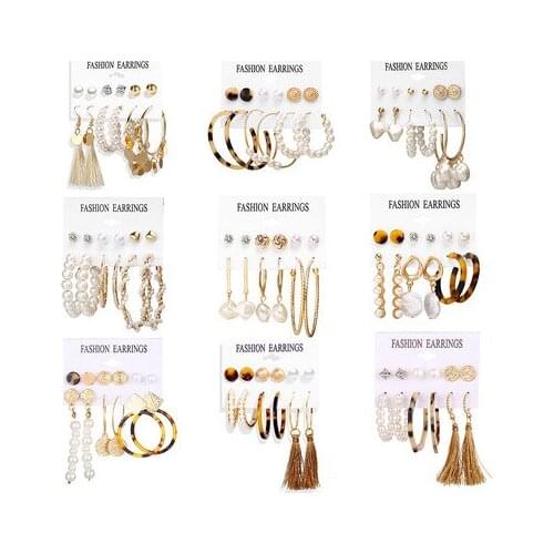 New Bohemian Tassel Earrings Vintage Long Earrings For Women statement Acrylic Fashion Geometry Earrings 2021 Trend Jewelry