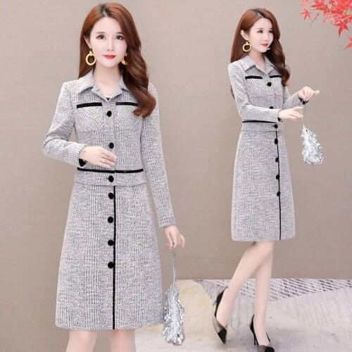 Dress Womens Spring and Autumn 2021 New Temperament Western Fashion Small Fragrant Style Suit Skirt Trend