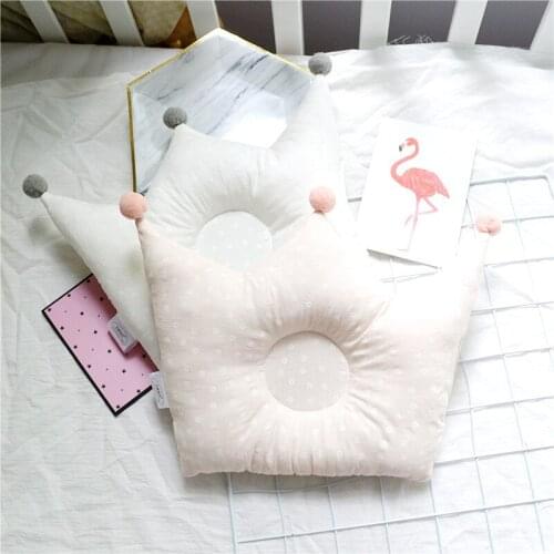 New Baby Shaping Pillow Prevent Flat Head Infants Crown Bedding Pillows Newborn Boy Girl Cotton Cushions Room Pillow Decorative