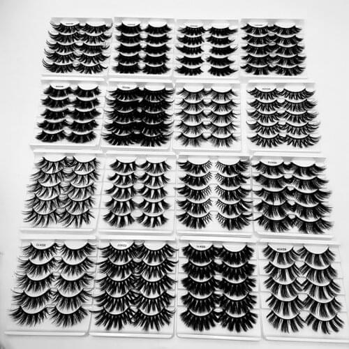 Mink eyelashes 3d mink hair lashes 5 pairs of 25mm dramatic lashes natural thick false eyelash beauty makeup eyelash extensions