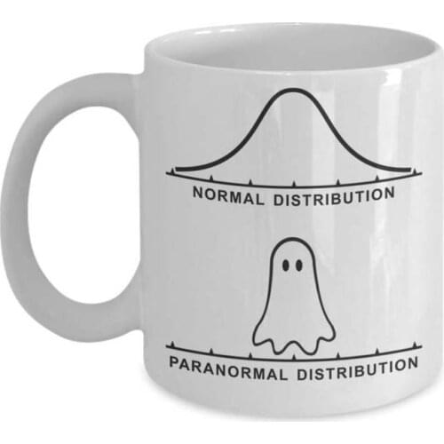 Funny Statistics Mugs - Paranormal Distribution - Statistician Gifts