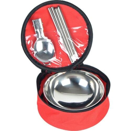 Camping Stainless Steel Utensil Folding Fork Knife Spoon Outdoor Flatware Travel Dinner Tableware Kit Cutlery Set Backpacking