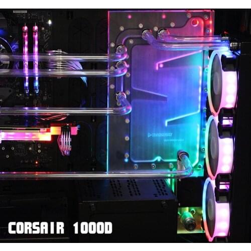 Barrow CR1000D-SDB, Waterway Boards For Corsair 1000D Case, for Intel CPU Water Block & Single / Double GPU Buildings