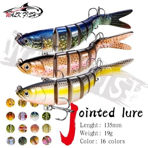 WALK FISH 15.5g 17g 19g Wobblers Fishing Lures Jointed Crankbait Swimbait 7/8 Segment Hard Artificial Bait For Fishing Tackle
