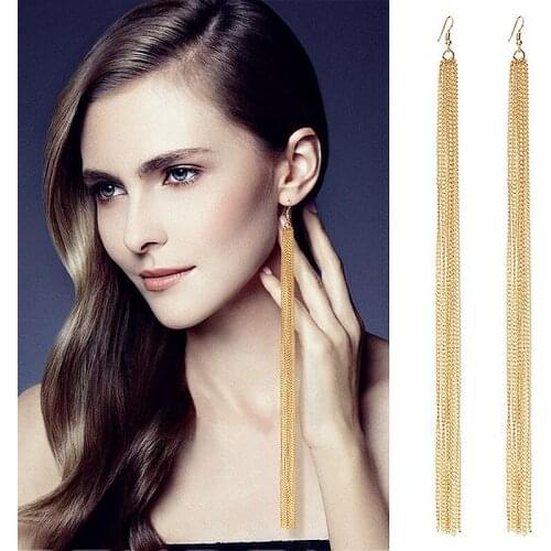 Tassel Long Earrings New Arrival Female Fashion Brand Jewelry Jewelry Exaggerated punk Dangle Earring