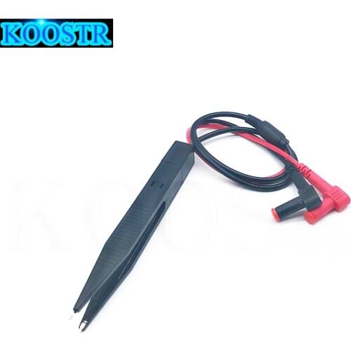 1 PC SMD SMT Chip Test Clip Lead Probe Multimeter Meter Tweezer Capacitor Resistance