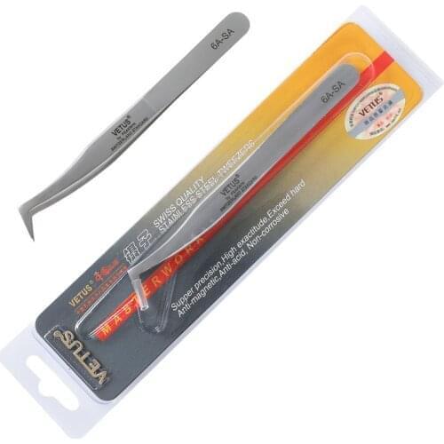 10pcs/Lot Vetus Stainless Steel Eyelash Tweezers Makeup Tools