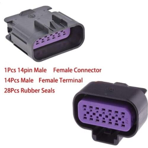 100 sets14 Pin 15326856 15326861 Female Male Sealed Waterproof Auto Car Wire Electrical Connector Automotive Housing plug