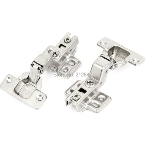 Cabinet Drawer Door Hydraulic Buffer Damper Inset Concealed Hinge 2Pcs