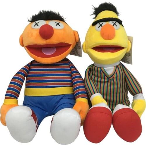 2PC/Lot 50cm Cartoon Sesame Street Elmo Ernie & Bert Plush Toys Doll Anime Brinquedos Gift for Kids Children