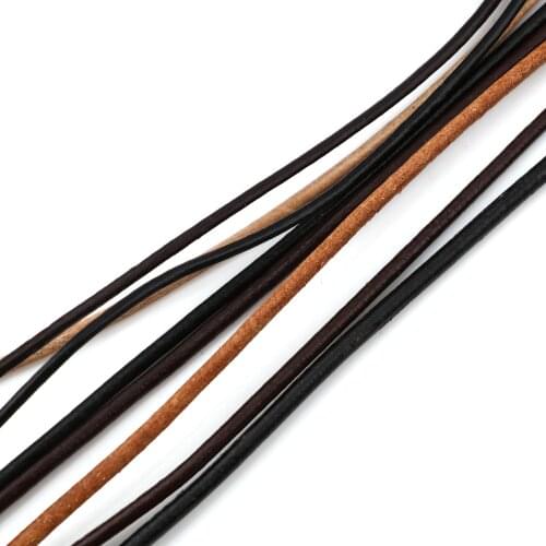 Cowhide Leather Jewelry Accessories Cord Rope Multicolor Handmade DIY Making Necklace Bracelets Rope Chains Jewelry Findings,5M