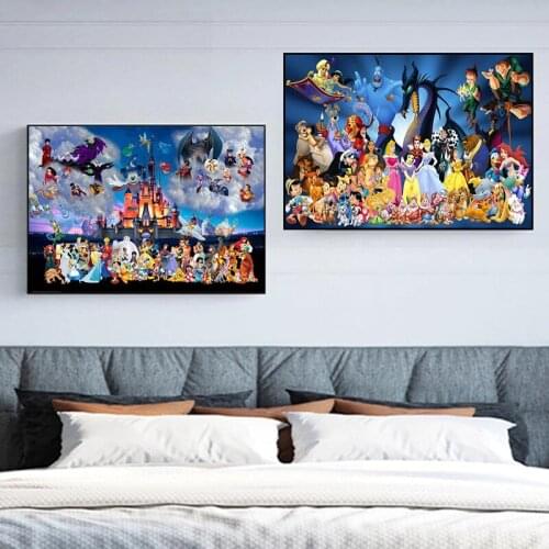 Full Drill Diamond Painting Disney Cartoon Family Character Cross Stitch Diamond Embroidery Mosaic Rhinestone Handmade Gift