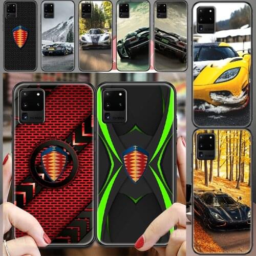 Koenigsegges Supercar logo Phone case For Samsung Galaxy Note 4 8 9 10 20 S8 S9 S10 S10E S20 Plus UITRA Ultra black tpu funda