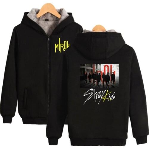 Stray Kids Kpop Winter Parkas Women/Men Fashion Zipper Hooded Coats 2019 New Arrival Hot Sale Trendy Streetwear Warm Clothes