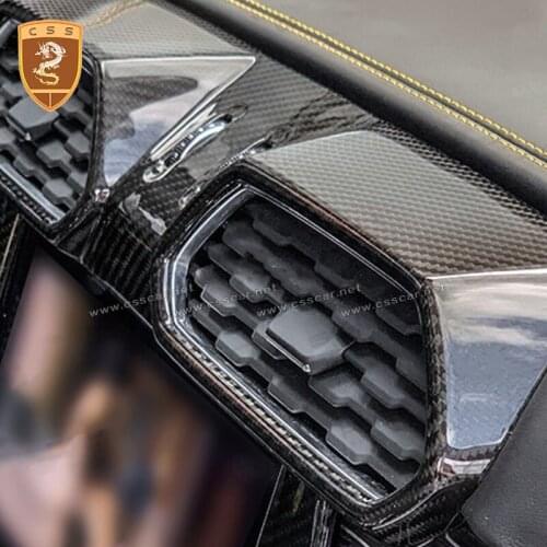 HOT SALE 3Pcs Real Carbon Fiber For Aventador LP700 Air Condition Vents OEM Style Air conditioning cover Car Interior Styling