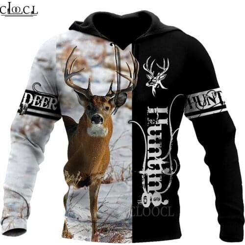 HX Newest Popular Animal Deer Hunting Hoodie Men Women Sweatshirts 3D Print Fashion Harajuku Casual Tracksuit Drop Shipping