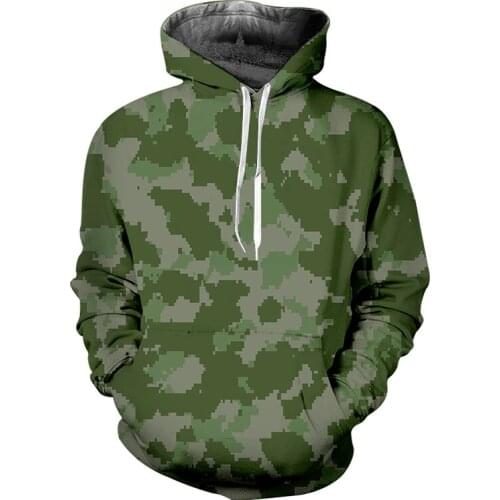IFPD 3D Printed Camouflage Hoodies Mens Fashion Sweatshirt Male Camo Hooded Hip Hop Spring Autumn Military Hoodie Coats EU Size