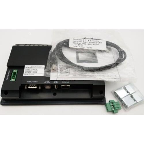 Kinco HMI 7 inch 7" HMI Touch Panel Display Screen 800*480 MT4434TE USB host Ethernet with Programming Cable & Software