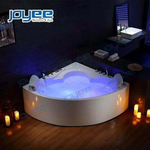 JOYEE China Massage Tub Supplier Freestanding Corner Spa Hot Tub Popular Hydromassage Bathtub with Jakuzi Function