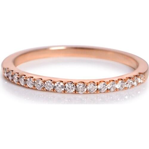 14K Rose Gold moissanite Jewelry Tail Ring DF color moissanite wedding ring Anniversary Engagement gift