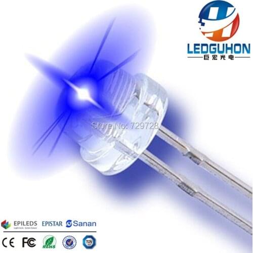 Short legs 5mm through hole led for bule guardrail tube straw hat led